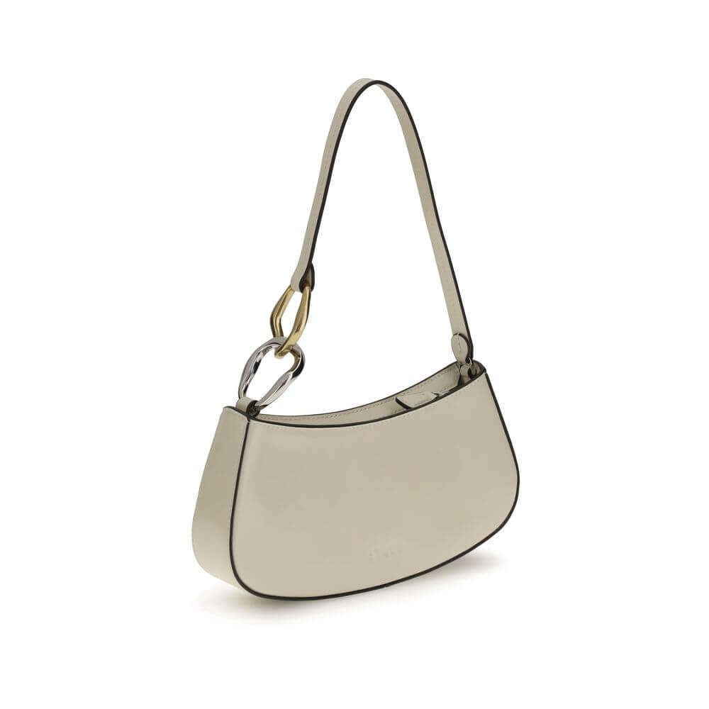 Staud Cream Calf Leather Bos Taurus Shoulder Bag