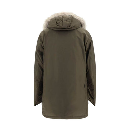 Woolrich Green Cotton Parka