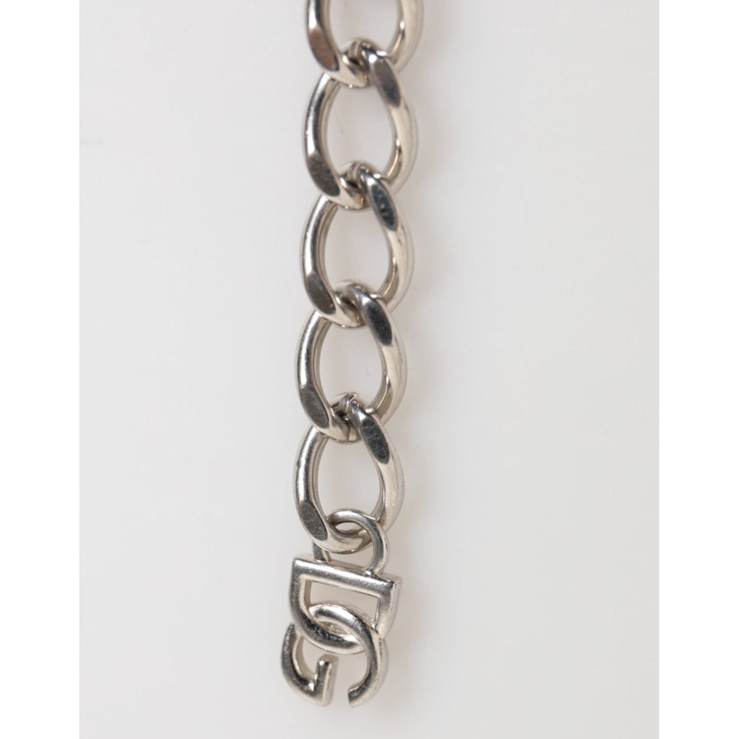 Dolce & Gabbana Silver Tone Brass Chain Lobster Clasp DG Logo Bracelet