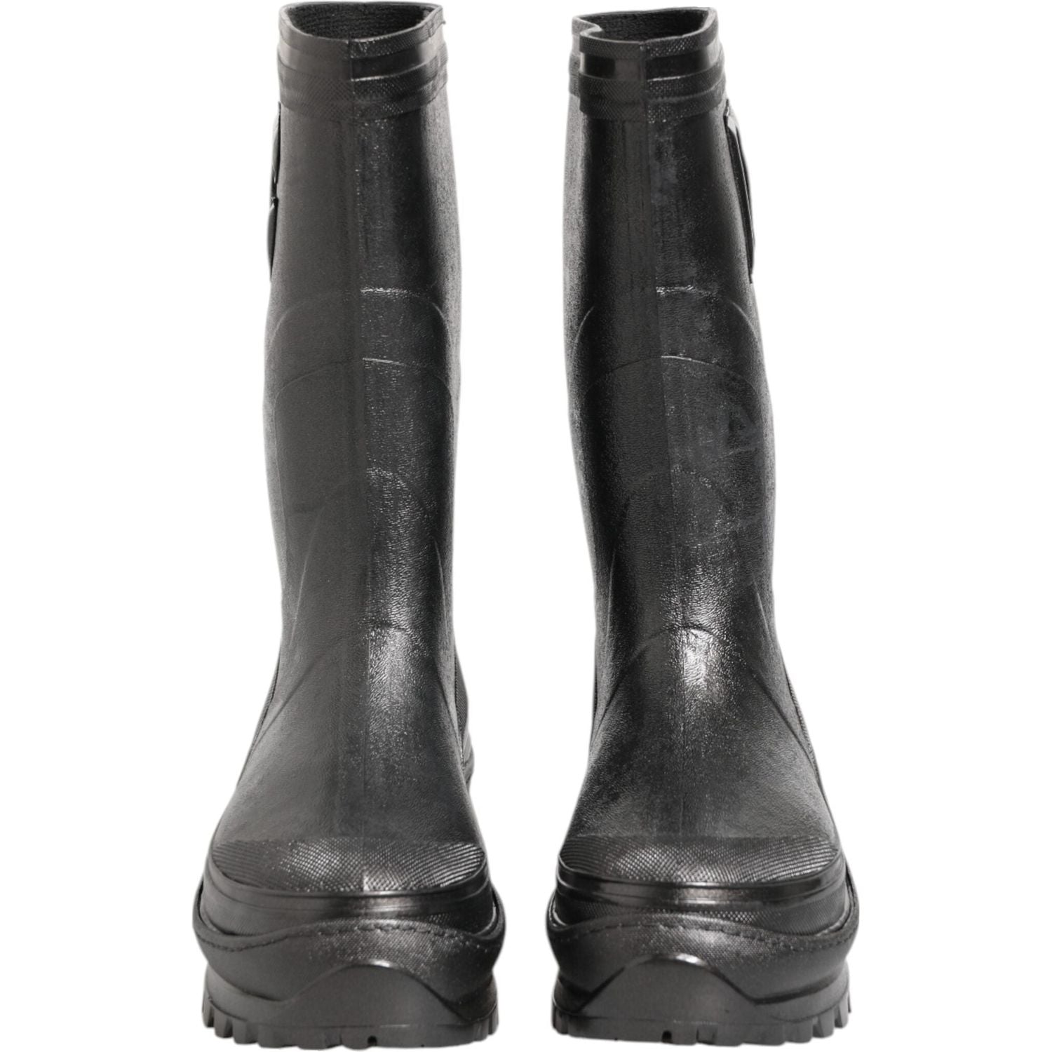 Dolce & Gabbana Metallic Black Pull On Rain Boots Men Shoes