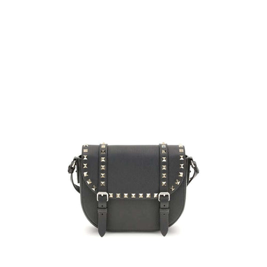 Valentino Garavani Beige Calf Leather Bos Taurus Shoulder Bag with studs, adjustable strap, and back pocket for AW25 collection.