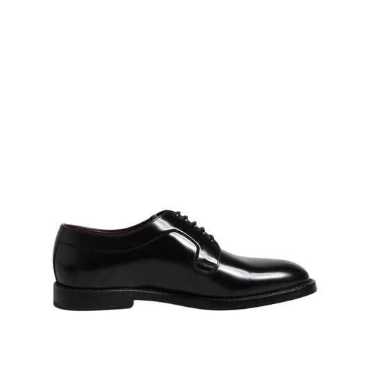 Dolce & Gabbana Black Calf Leather Lace Up Dress Shoes MV7933-46