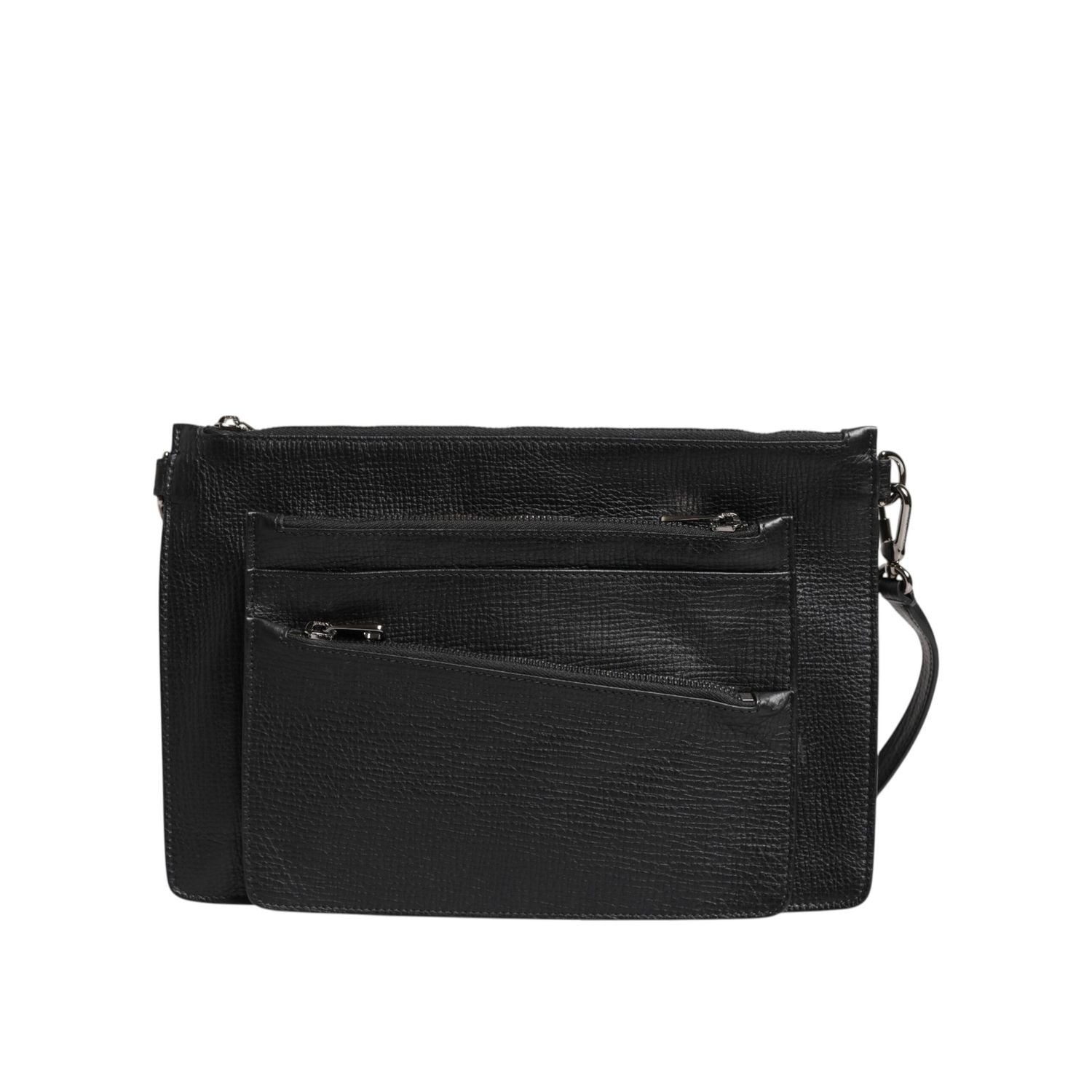 Front view with bag zipped and handles upright.