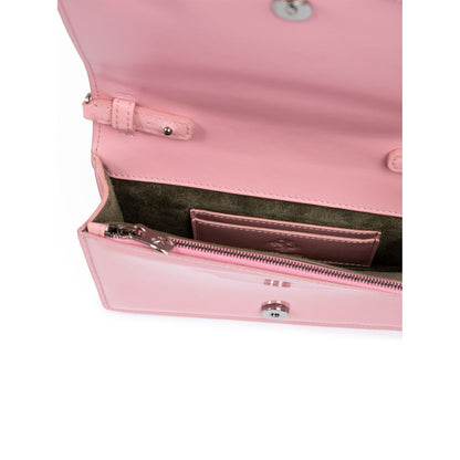 Ferrari Pink GT patent leather bag with chain