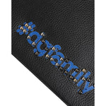 Dolce & Gabbana Black Leather #DGFAMILY Embellished Men Clutch Pouch Bag BAG4683