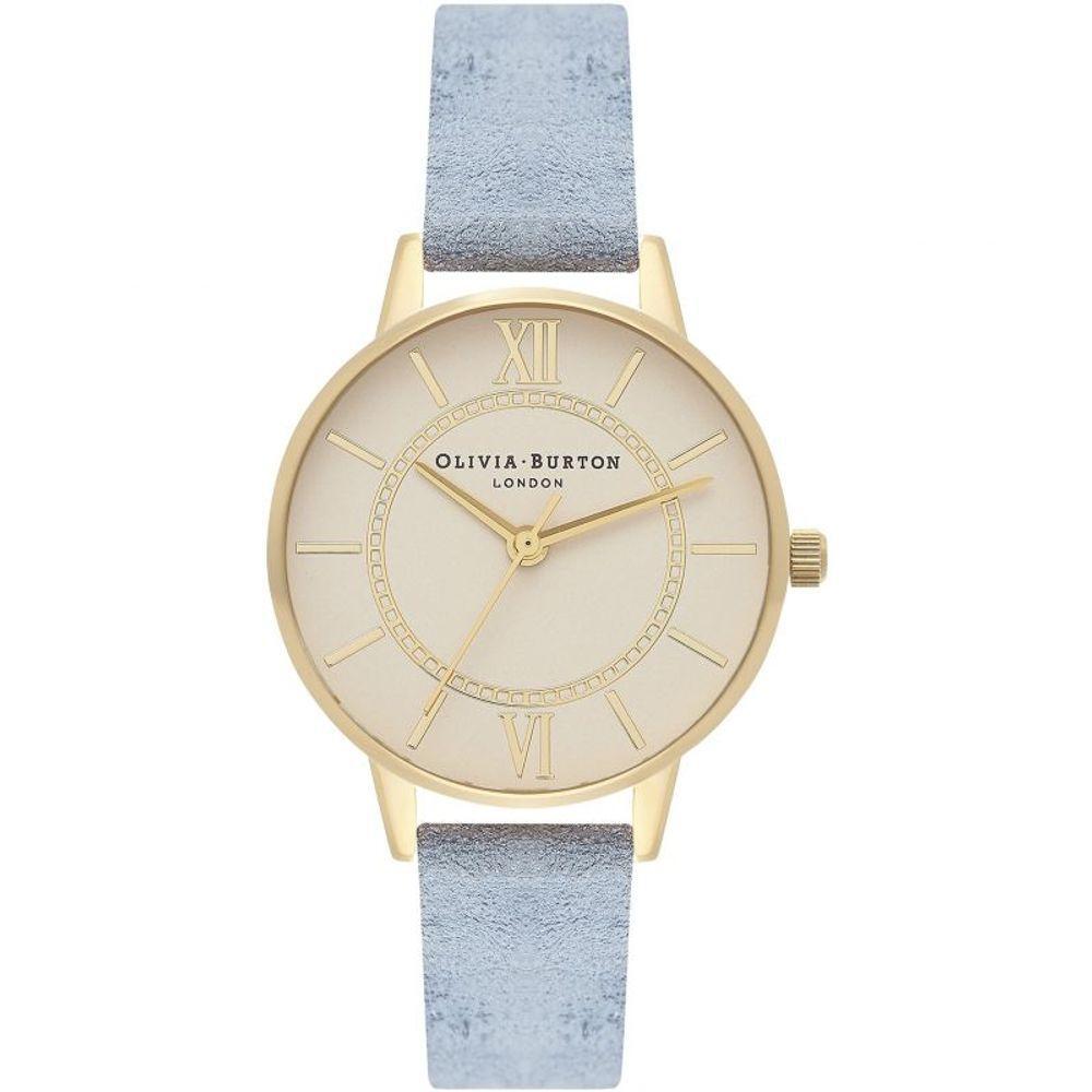 Olivia Burton Blue Artificial Leather Watch OBOB16WD82AC