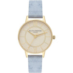 Olivia Burton Blue Artificial Leather Watch OBOB16WD82AC