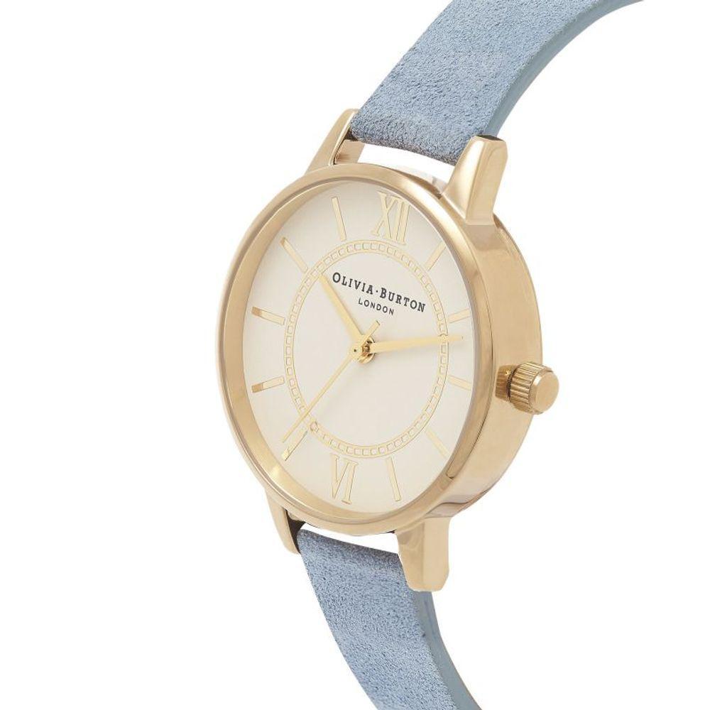 Olivia Burton Blue Artificial Leather Watch OBOB16WD82AC