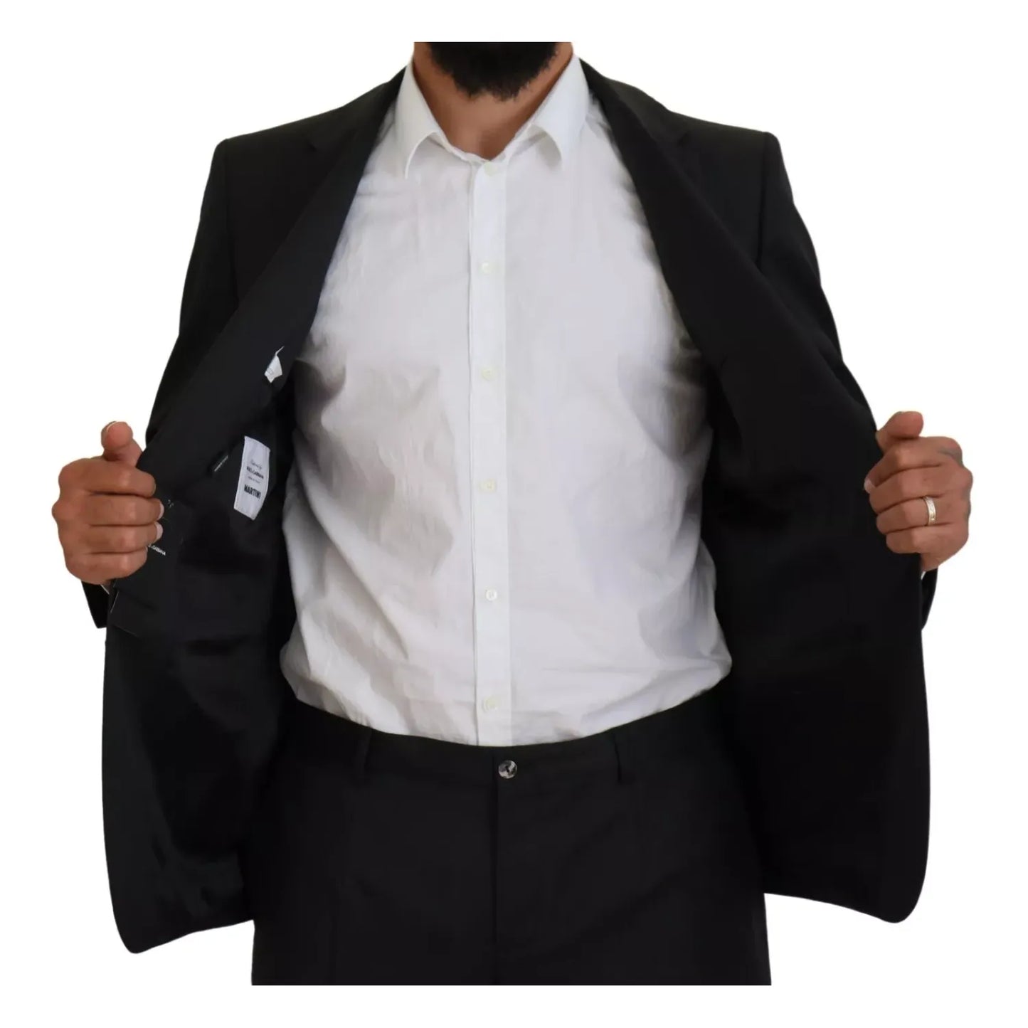 Dolce & Gabbana Melange Grey Wool 2 Piece MARTINI Suit