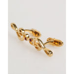Dolce & Gabbana Gold Musical Note Metal Brass Pin Men Accessory Cufflinks SMY10675