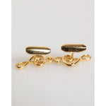 Dolce & Gabbana Gold Musical Note Metal Brass Pin Men Accessory Cufflinks SMY10675