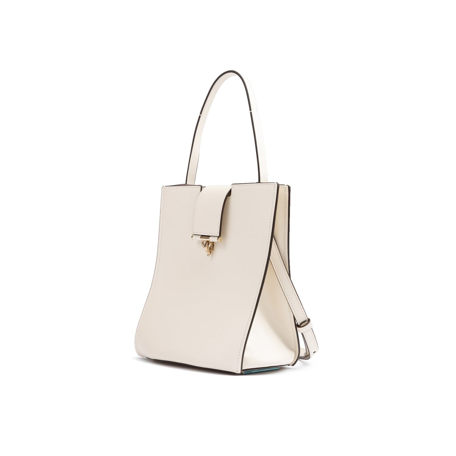 Front view with bag zipped and handles upright.