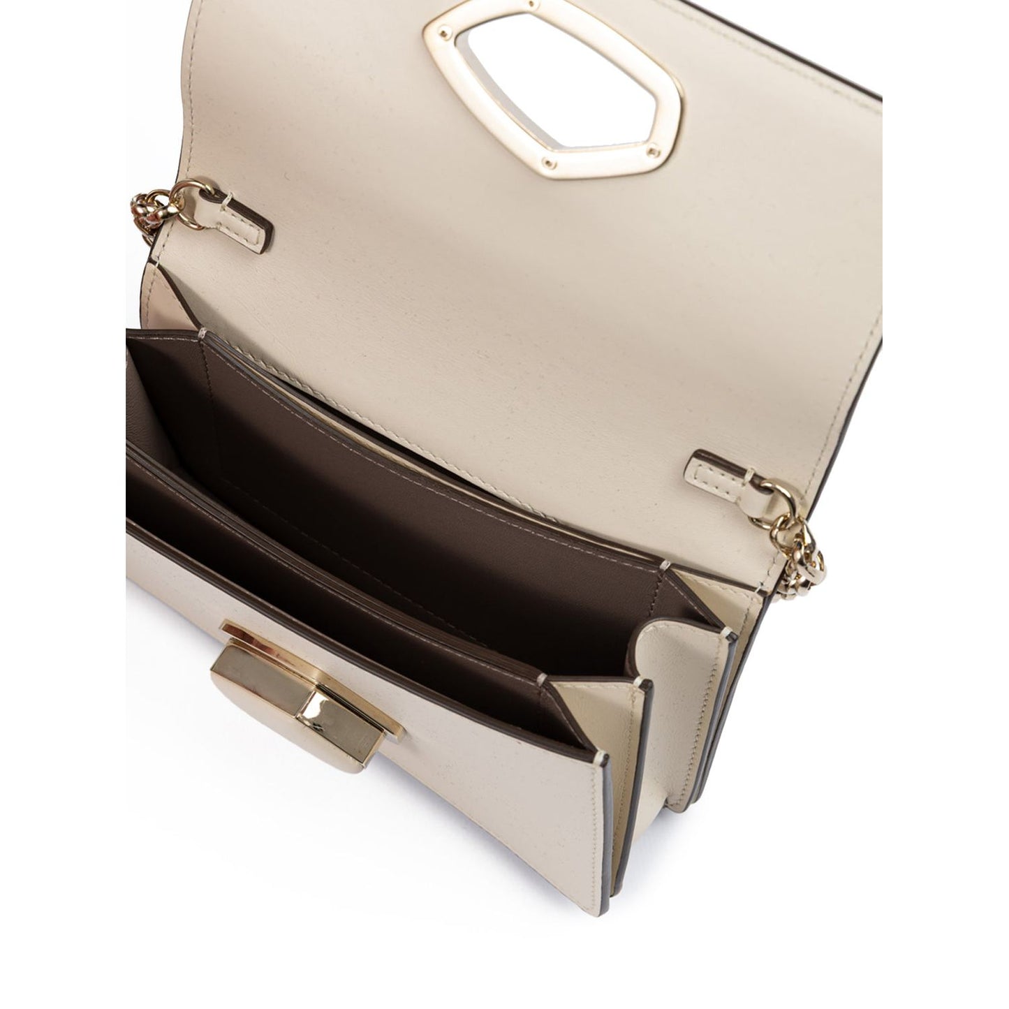 Giada Beige Leather Clutch Bag GI300725-6