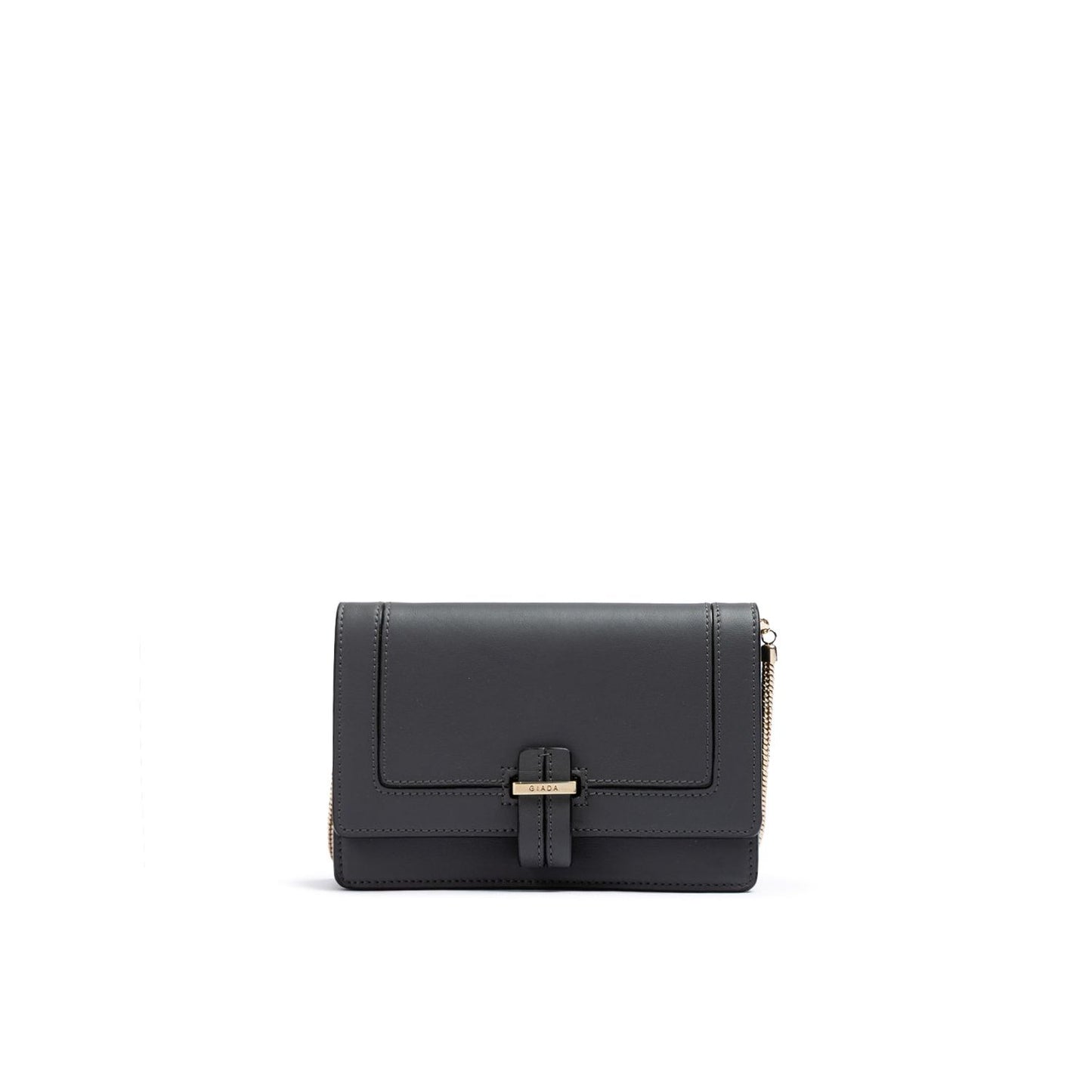 Giada Dark Grey Leather Clutch Bag GI300725-7
