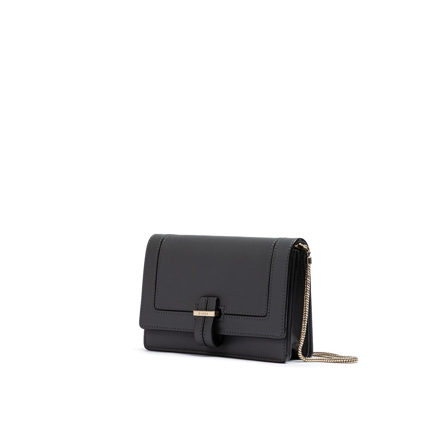 Giada Dark Grey Leather Clutch Bag GI300725-7