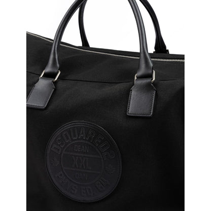 Dsquared² Black Fabric Weekend Travel Bag