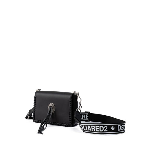Dsquared² Black Leather Crossbody Bag DS210825-4