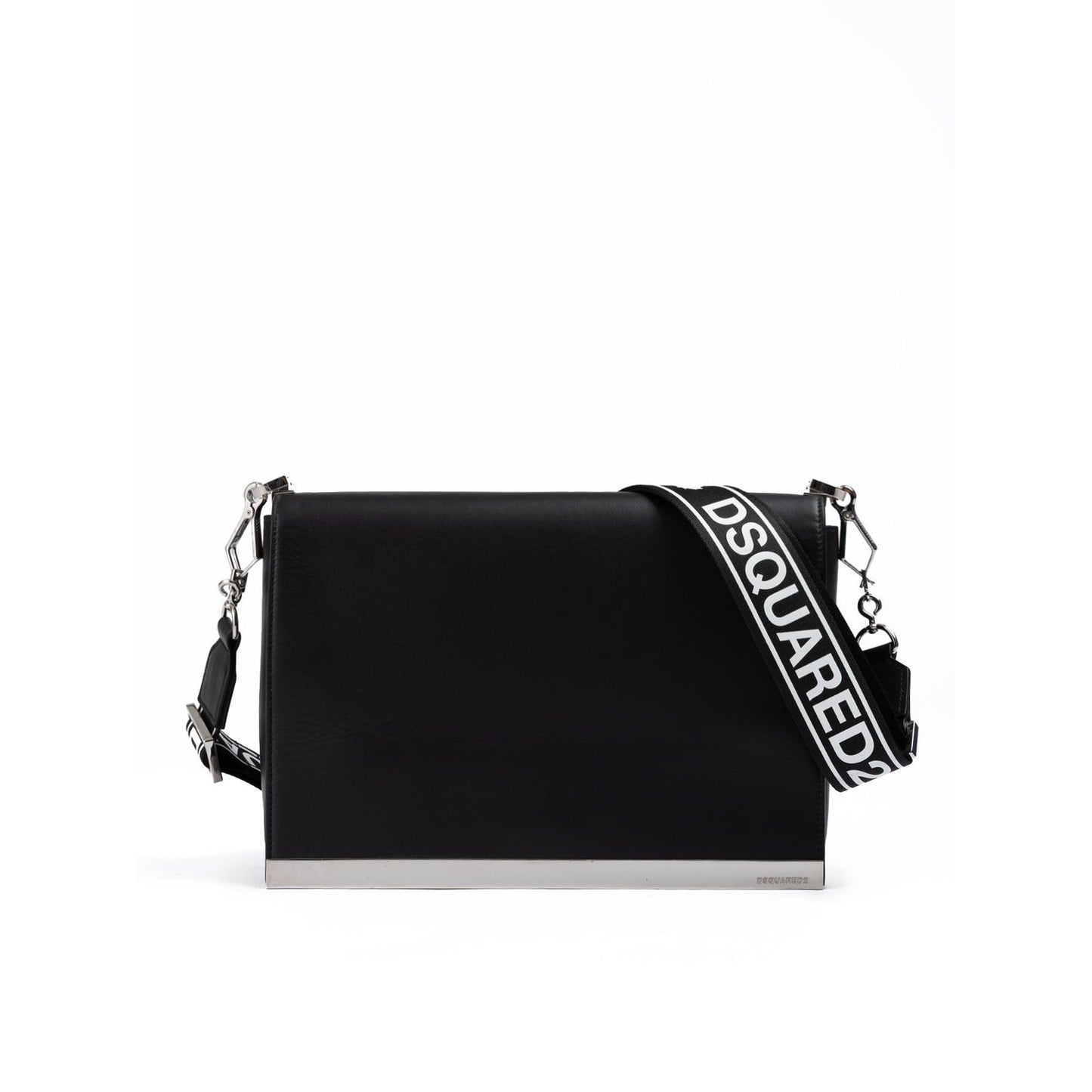 Dsquared² Black Leather Messenger Bag DS210825-5