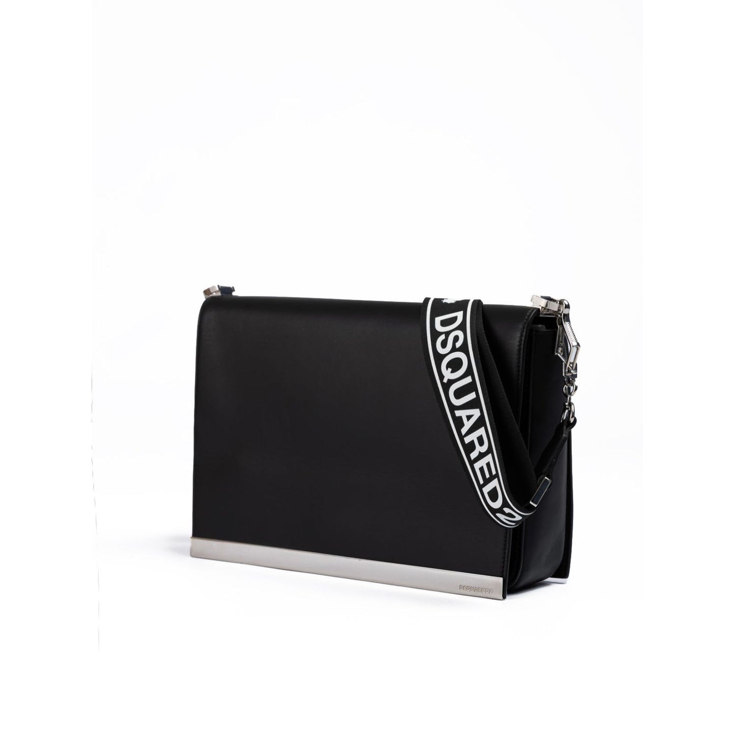 Dsquared² Black Leather Messenger Bag DS210825-5