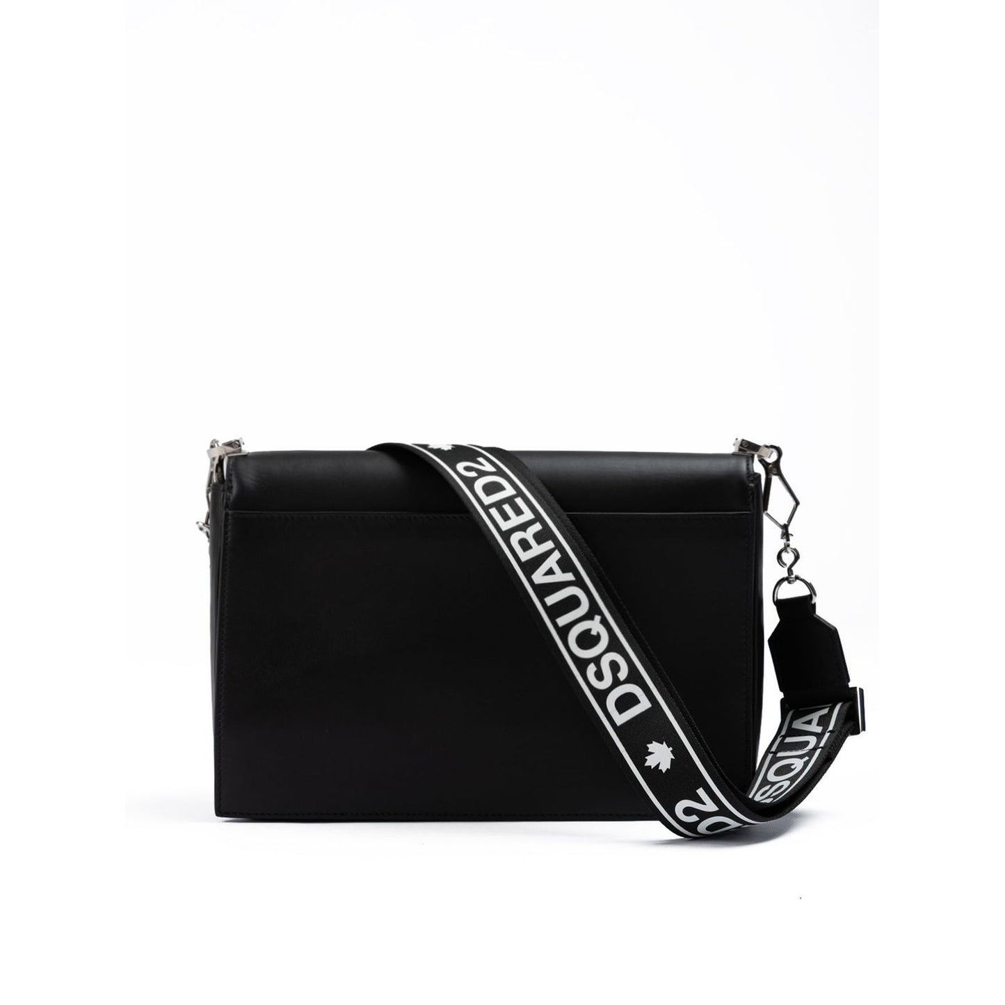 Dsquared² Black Leather Messenger Bag DS210825-5