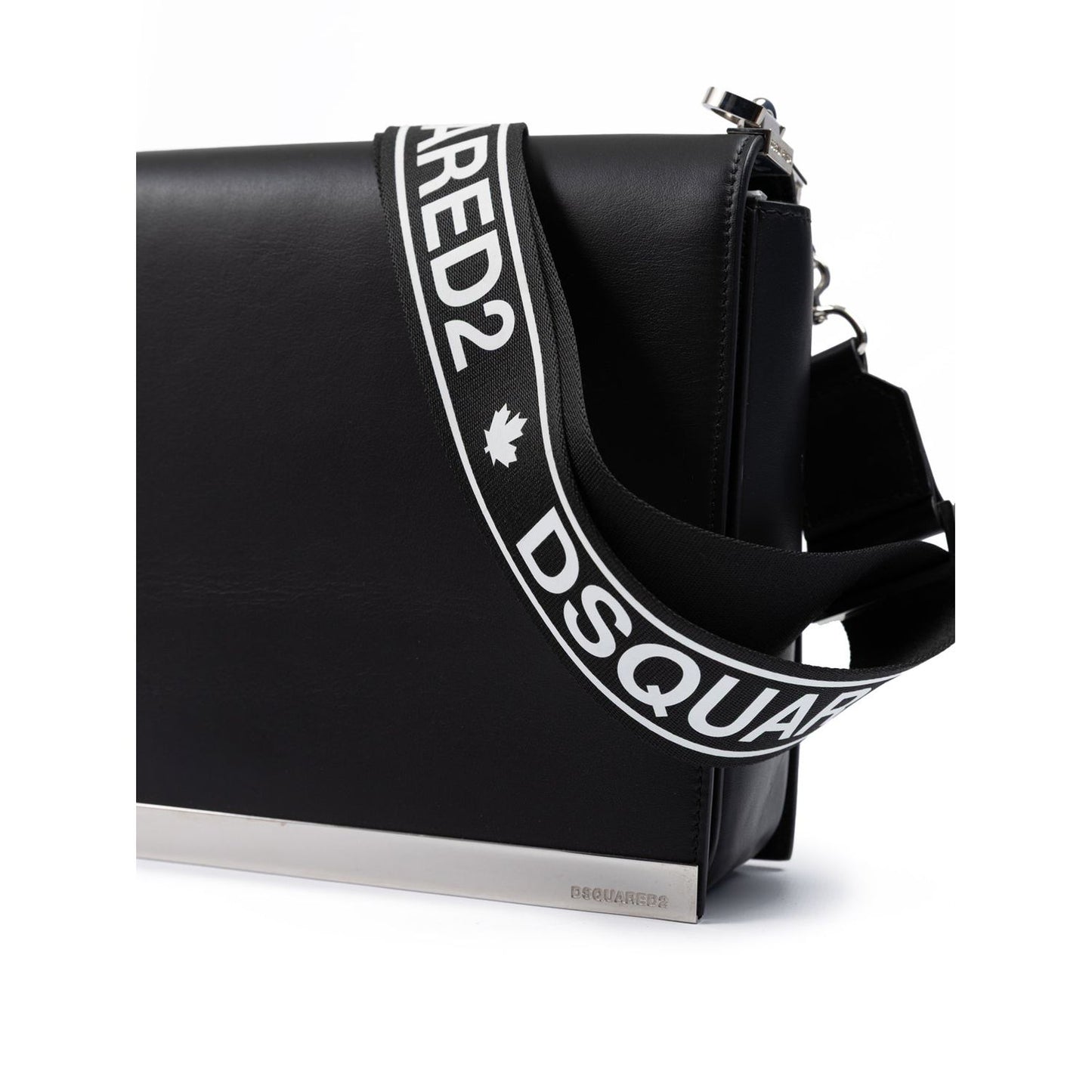 Dsquared² Black Leather Messenger Bag DS210825-5