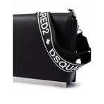 Dsquared² Black Leather Messenger Bag DS210825-5