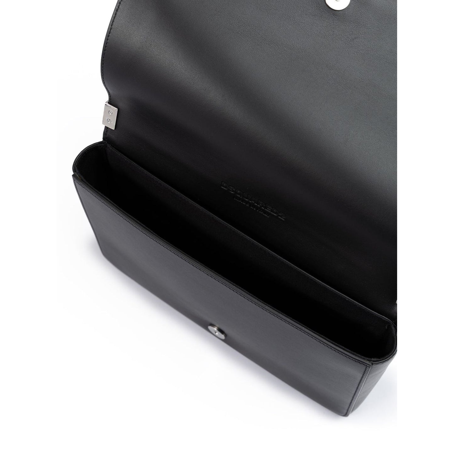 Dsquared² Black Leather Messenger Bag DS210825-5