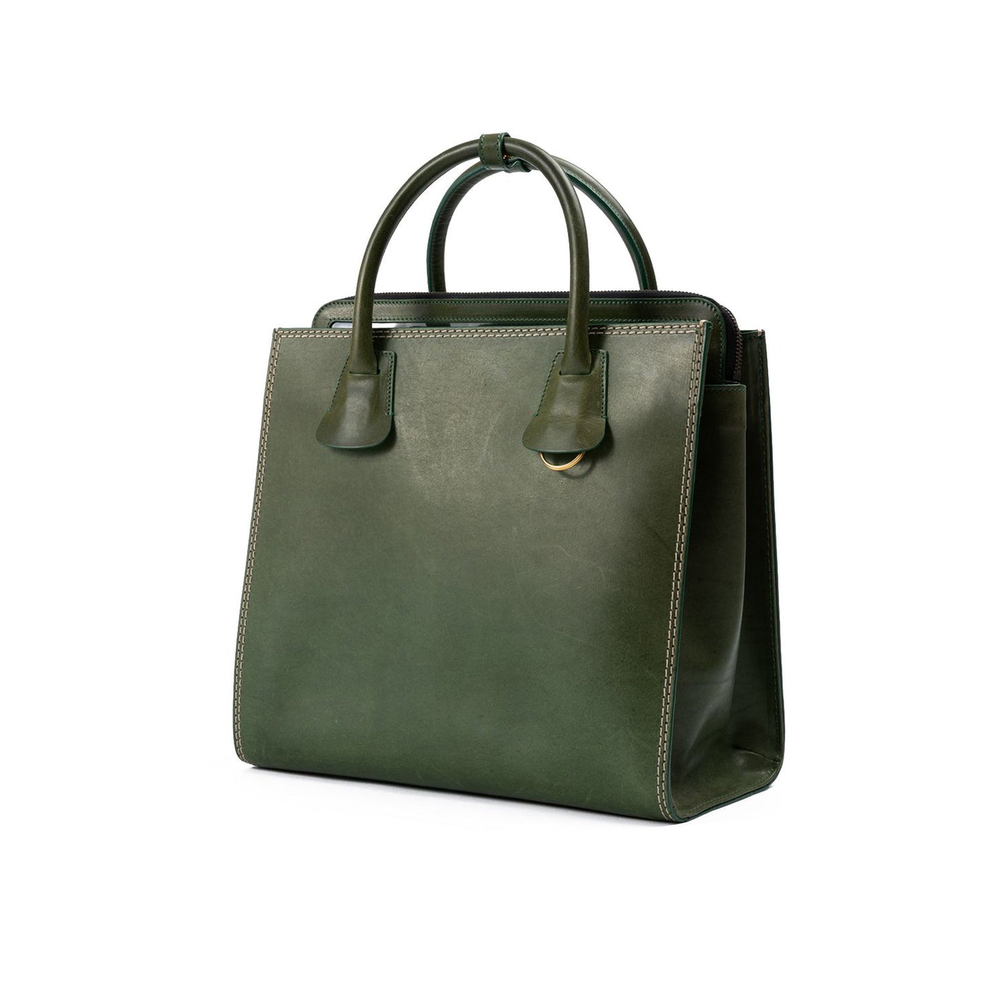 Dsquared² Green Leather Tote Bag DS210825-6