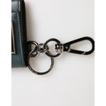 Dolce & Gabbana Dark Green Leather DG Logo Coin Purse Bag Charm Wallet