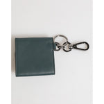 Dolce & Gabbana Dark Green Leather DG Logo Coin Purse Bag Charm Wallet