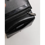 Dolce & Gabbana Black Leather DG Logo Bifold Card Holder Men Borse Wallet