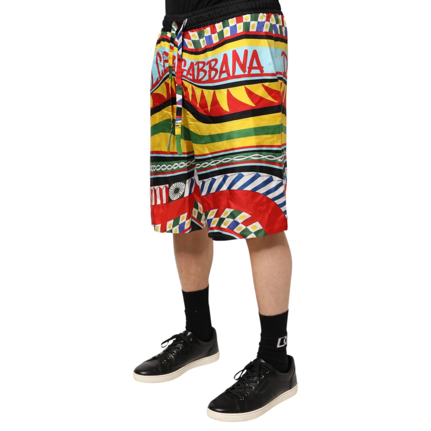 Dolce & Gabbana Multicolor Sicilian Carretto Shorts Swimwear