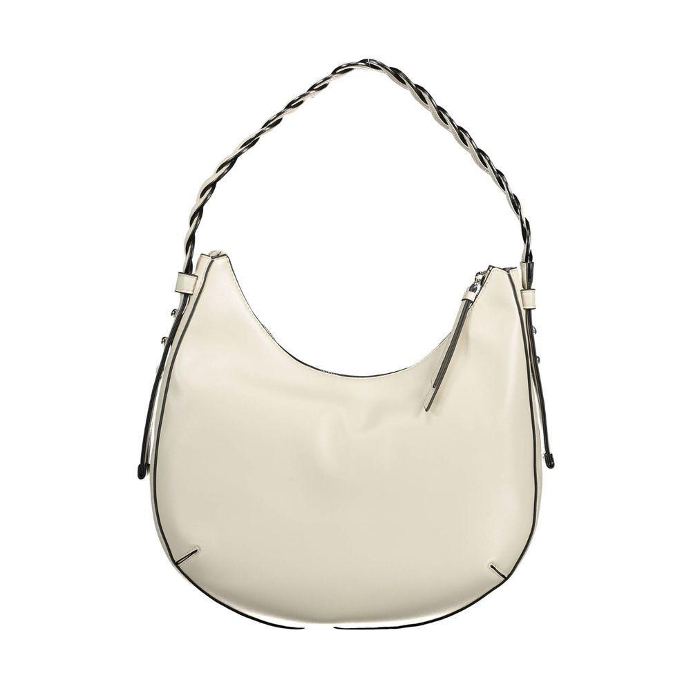 Front view with bag zipped and handles upright.