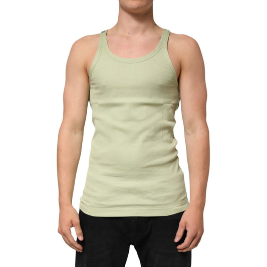 Dolce & Gabbana Light Green Tank Sleeveless Men Men T-shirt
