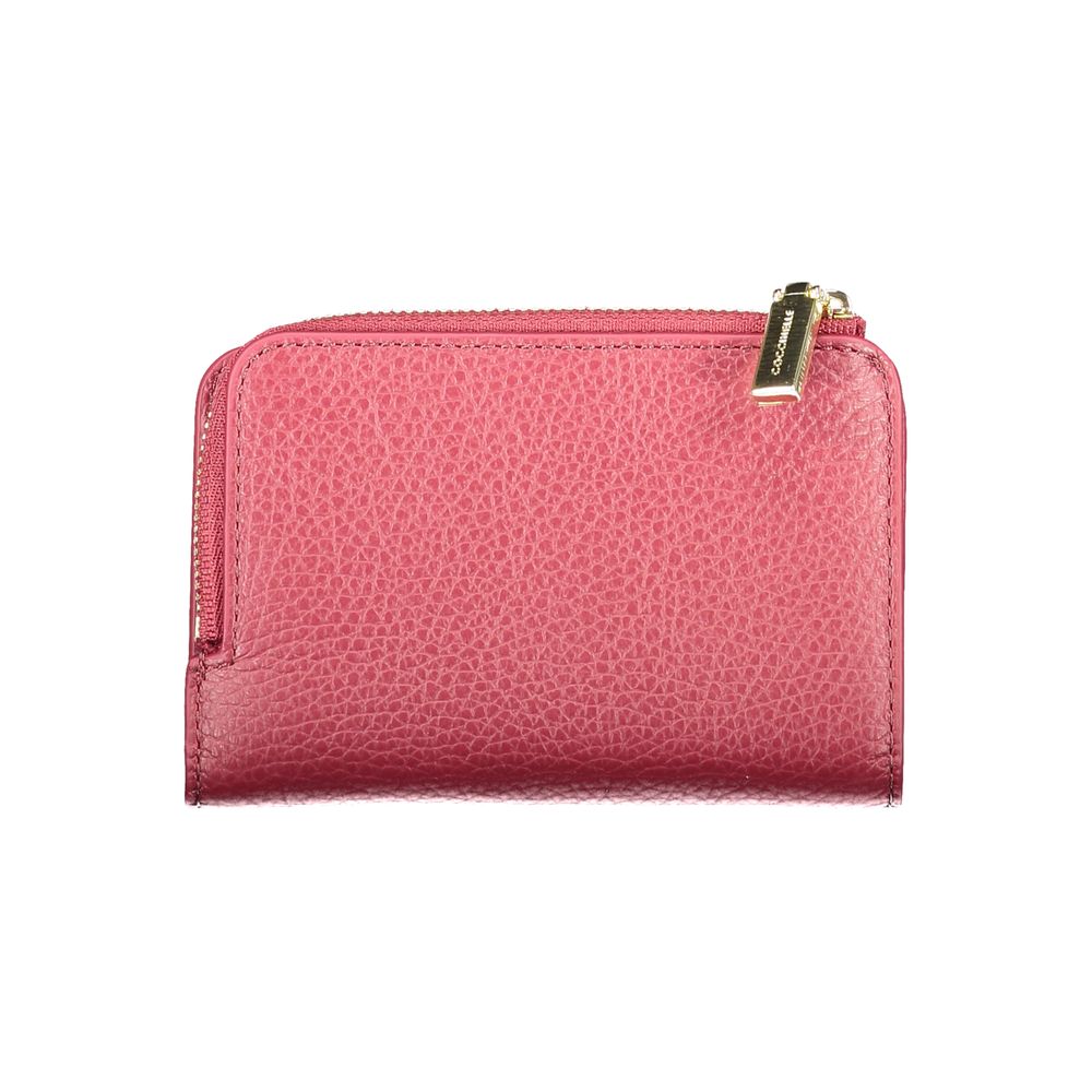 Coccinelle Purple Leather Women Wallet with zip closure and elegant design, perfect for chic and stylish organization.