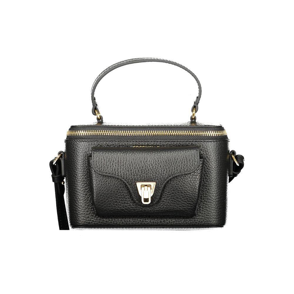 Front view with bag zipped and handles upright.