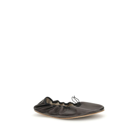 The Row Rounded Ballerinas TH-F1637N66BLK-EU40/US10