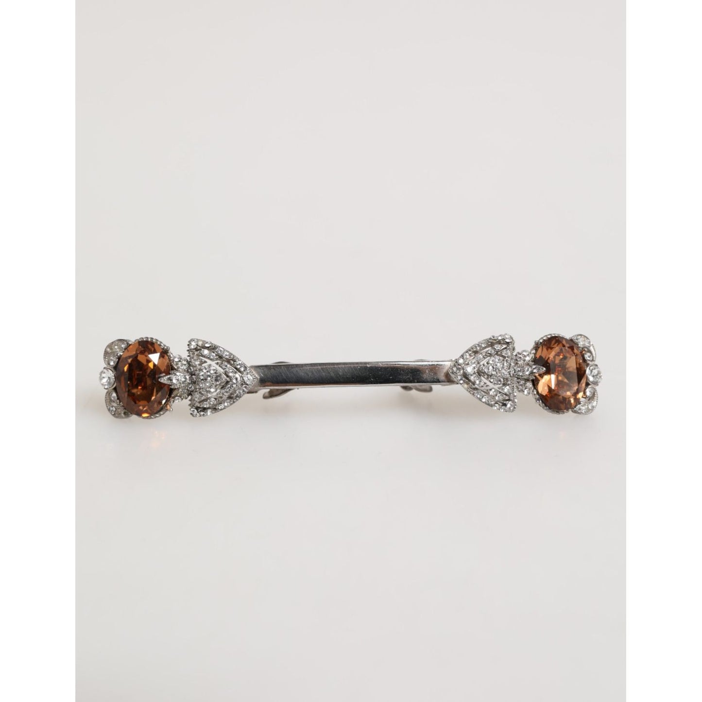 Dolce & Gabbana Lapel Pin 925 Sterling Silver Crystals Accessory Brooch