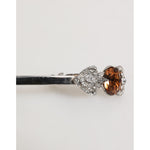 Dolce & Gabbana Lapel Pin 925 Sterling Silver Crystals Accessory Brooch