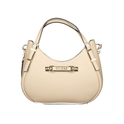 Stylish Guess Jeans Beige Polyethylene Women Handbag with luxe design and durable exterior, perfect for chic functionality and organization.