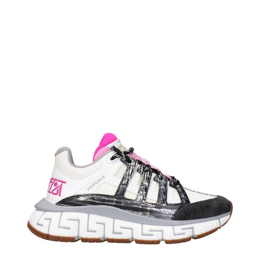 Versace White Fabric Athletic Sneakers VE-15263977406729-EU37/US7