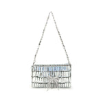 Self-Portrait Silver crystal bow mini Shoulder Bag SEAW25302SLSILVERBB