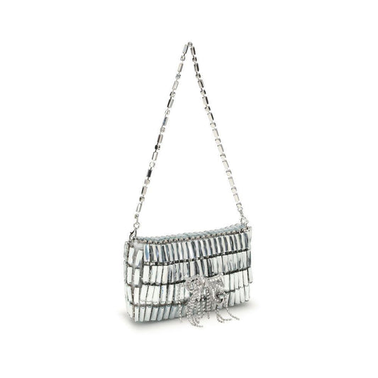 Self-Portrait Silver crystal bow mini Shoulder Bag SEAW25302SLSILVERBB