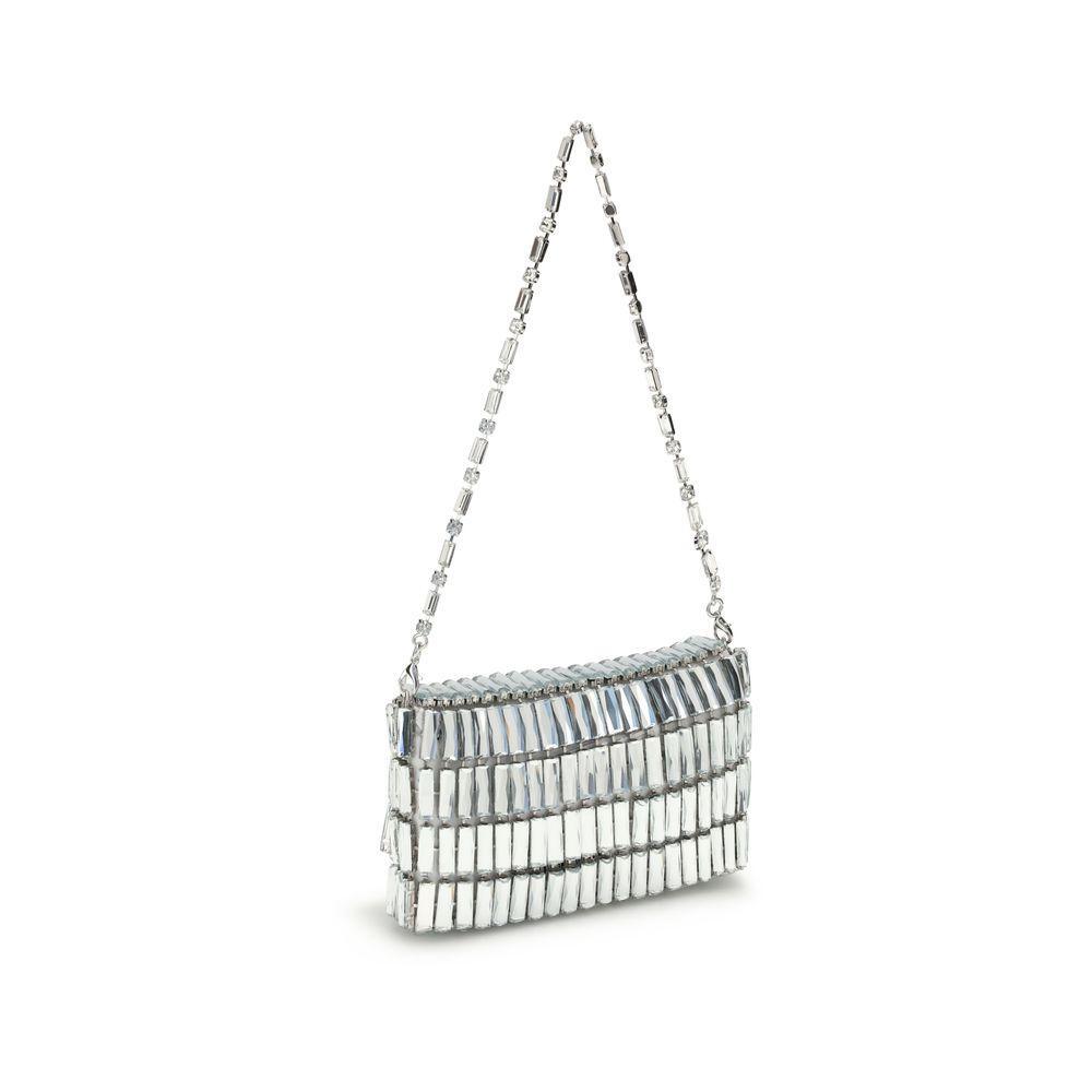 Self-Portrait Silver crystal bow mini Shoulder Bag SEAW25302SLSILVERBB