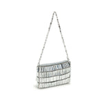 Self-Portrait Silver crystal bow mini Shoulder Bag SEAW25302SLSILVERBB