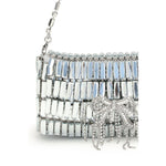 Self-Portrait Silver crystal bow mini Shoulder Bag SEAW25302SLSILVERBB