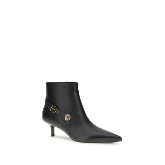 PINKO Leather Ankle Boots PI-SD0367P087Z99BLACK-EU36/US6