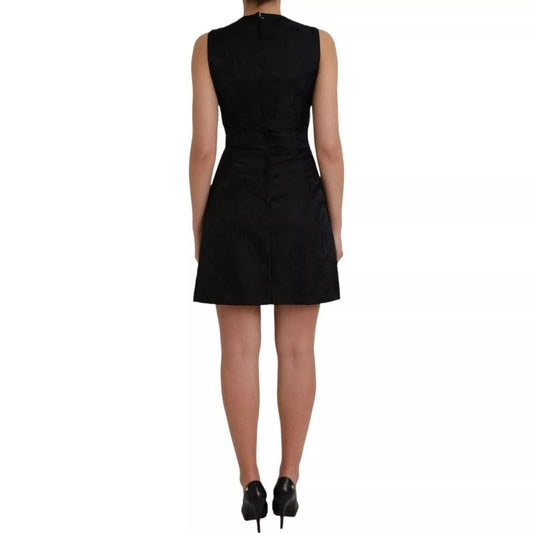 Dolce & Gabbana Black Sleeveless Bodycon A-line Mini Dress DR281164-40