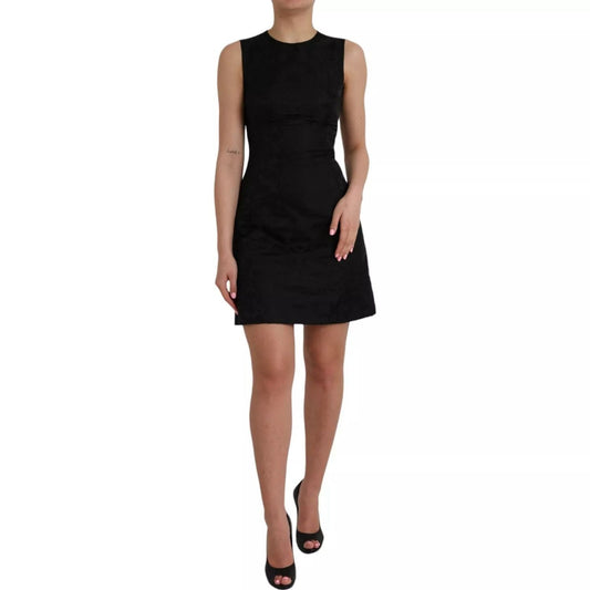 Dolce & Gabbana Black Sleeveless Bodycon A-line Mini Dress DR281164-40