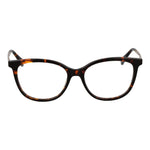 Max Mara Brown Women Glasses Frame in acetate with full-rim panto style, size 52-16-140, demo lenses included.